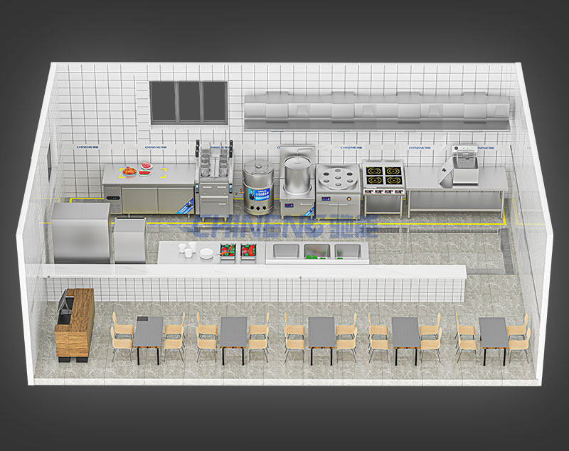 粥粉面汤粉面粥店3D效果图